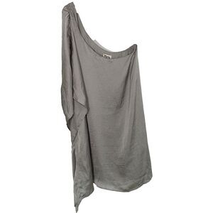 Show Me Your Mumu Trish Dress One Shoulder Size XL Silver